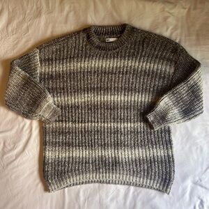 Vintage SO Brown Striped Chunky Knit Sweater – Size Large
